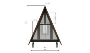 A-Frame-Cabin-front side-dimensions