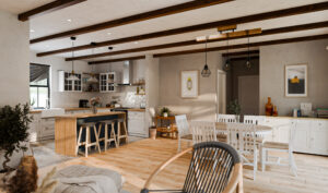 Small Farm House Plans Modern 3 Bedroom with 2 Car Garage Kitchen