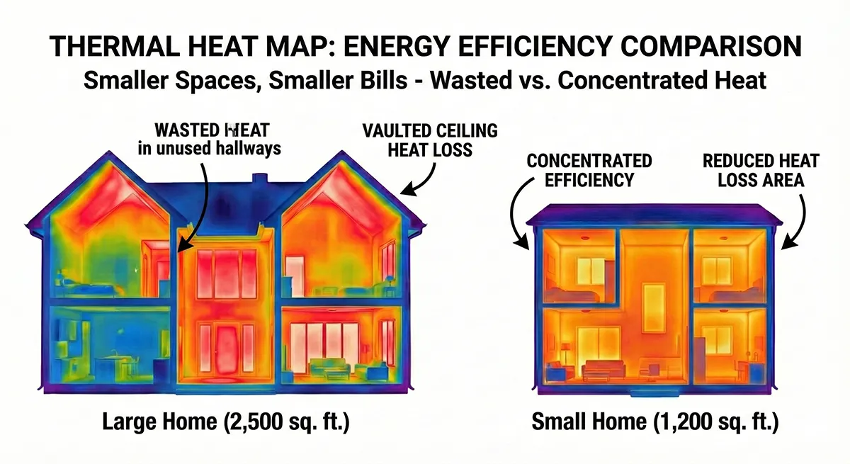 Energy Efficiency for Smaller Spaces in comparison with large house